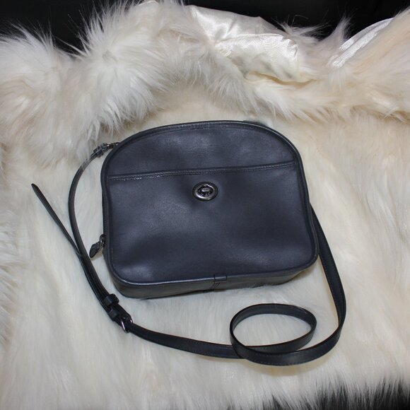 Coach Lunch Pail shoulder navy bag - Picture 4 of 9